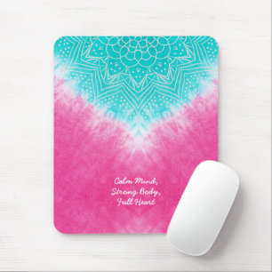 Roze en blauwe Tie kleurstof met Mandala Sway in s Muismat