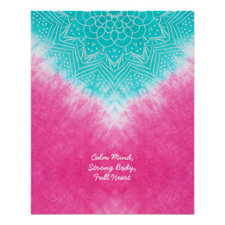 Roze en blauwe Tie kleurstof met Mandala Sway in s Perfect Poster