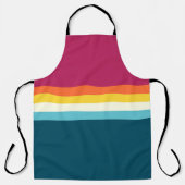 Roze en blauwe tinten Streep Schort (Voorkant)