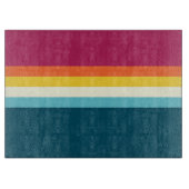 Roze en blauwe tinten Streep Snijplank (Voorkant)