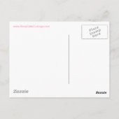 Roze en blauwe Uniefactrice Briefkaart (Achterkant)