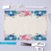 roze en blauwe ventilatorgrens tissuepapier (Craft)