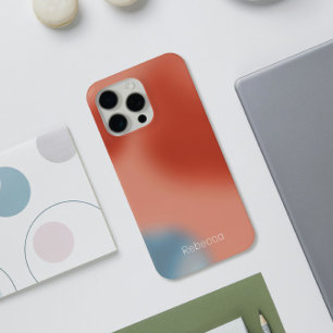 Roze en Blauwe Verloopbellen iPhone 15 Pro Max Hoesje