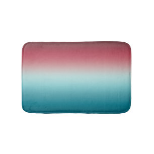 Roze en blauwe verloopdusty Roos Aqua & Blauwgroen Badmat