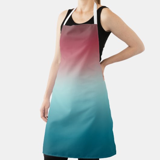 Roze en blauwe verloopdusty Roos Aqua & Blauwgroen Schort (Insitu)