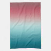 Roze en blauwe verloopdusty Roos Aqua & Blauwgroen Theedoek (Verticaal)