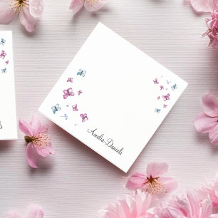  Roze en Blauwe vlinder Gepersonaliseerd Post-it® Notes