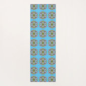 Roze en Blauwe Vlinder Mandala Patterned Yogamat (Achterkant)