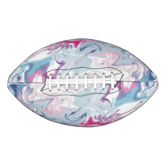 Roze en blauwe vloeibare acrylwegwerpkussen american football