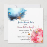 Roze en Blauwe Watercolour Geslacht Onthullen