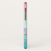 Roze en blauwe Waterverf Mashup iPhone X Hoesje (Achterkant/links)