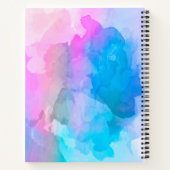 Roze en blauwe Waterverf Schetsenboek Notitieboek (Achterkant)