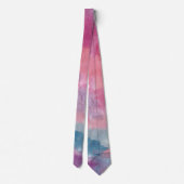 Roze en blauwe Waterverf Stropdas (Achterkant)