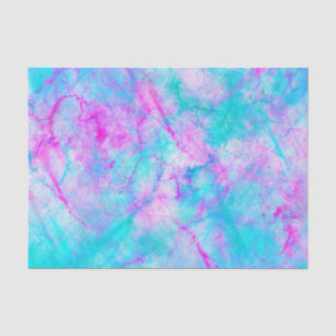 Roze en blauwe waterverfwas vlek van suikerspin tissuepapier