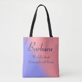 Roze en Blauwe Wereld beste Homeschool Mam Tote Bag (Voorkant)