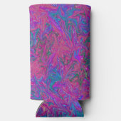 Roze en blauwe wervelingen Abstracte kunst (Achterkant)