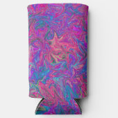 Roze en blauwe wervelingen Abstracte kunst (Voorkant)