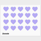 Roze en Blauwe Zebra Strepen Hart Sticker (Vel)