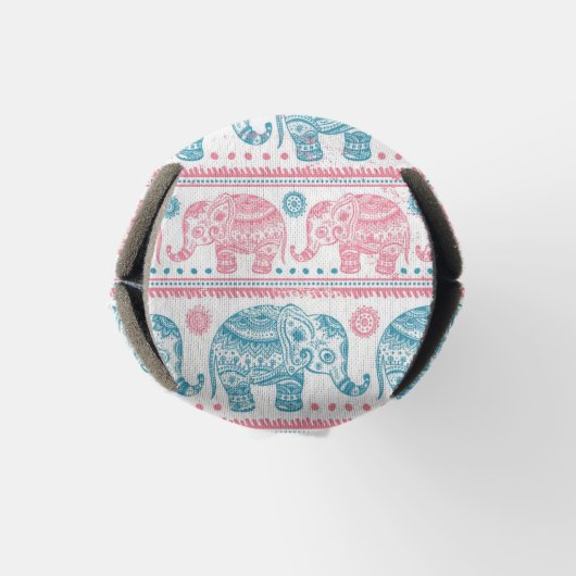 Roze en Blauwgroen etnisch olifantenpatroon Flesjeskoeler (Bodem)