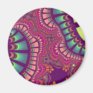 Roze en Blauwgroen regenboogresten Magneet