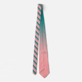 Roze en Blauwgroen Stropdas (Achterkant)