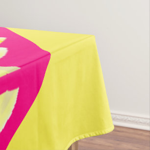 roze en bleke roomgeel ontwerp, gevarieerd tafelkleed