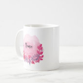 Roze en bloemige  Mok (Voorkant links)