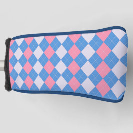 Roze en Blue Argyle Golf Head Hoesje Golfheadcover