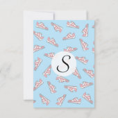 Roze en Blue Cute Sneakers Pattern Kaart (Achterkant)