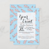 Roze en Blue Cute Sneakers Pattern Kaart (Voorkant / Achterkant)