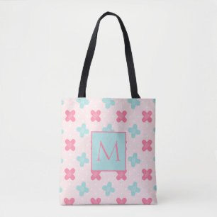 Roze en Blue Medical Monogram Draagtas