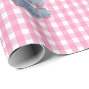 Roze en Blue Staffordshire Dogs Cadeaupapier