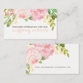  Roze en Blush Peonie Flowers Website Kaarten (Voorkant / Achterkant)