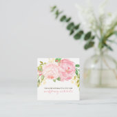 Roze en Blush Peonie Flowers Website Kaarten (Staand voorkant)