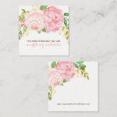 Roze en Blush Peonie Flowers Website Kaarten (Voorkant / Achterkant)