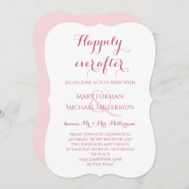 Roze en Blush Roze Uitnodiging Bruiloftsfeest