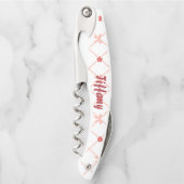 Roze en  bogen kurkentrekker (Voorkant)