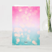  Roze en Bokeh 20th Birthday Kaart (Achterkant)