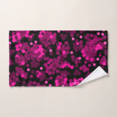 Roze en bordeaux polka dot confetti patroon bad handdoek (Handdoek)