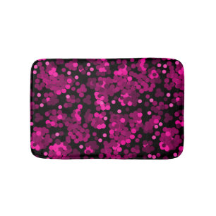 Roze en bordeaux polka dot confetti patroon badmat