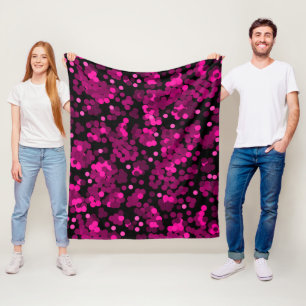 Roze en bordeaux polka dot confetti patroon fleece deken