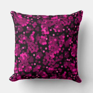 Roze en bordeaux polka dot confetti patroon kussen
