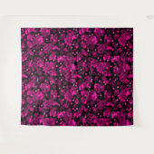 Roze en bordeaux polka dot confetti patroon wandkleed (Voorkant (horizontaal))