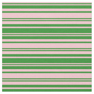 Roze en bosgroen gekleurd patroon stof
