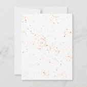 Roze en bronzen waterverf pioenroos antwoordkaart RSVP kaartje (Achterkant)