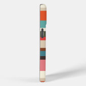 Roze en Bruin 70s Hippie Stripes Gepersonaliseerd Case-Mate iPhone Case (Achterkant / Rechts)