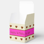 Roze en bruin cowgirl Birthday Party Favor Box Bedankdoosjes (Geopend)
