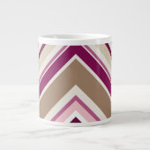 Roze en bruin extra grote beker (Voorkant)