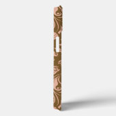 Roze en bruin Floral Pattern Case-Mate iPhone Case (Achterkant / Rechts)