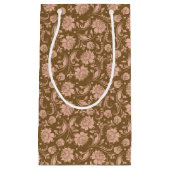 Roze en bruin Floral Pattern Klein Cadeauzakje (Voorkant)